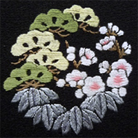 手縫い刺繍紋の規定デザイン：松竹梅（２）